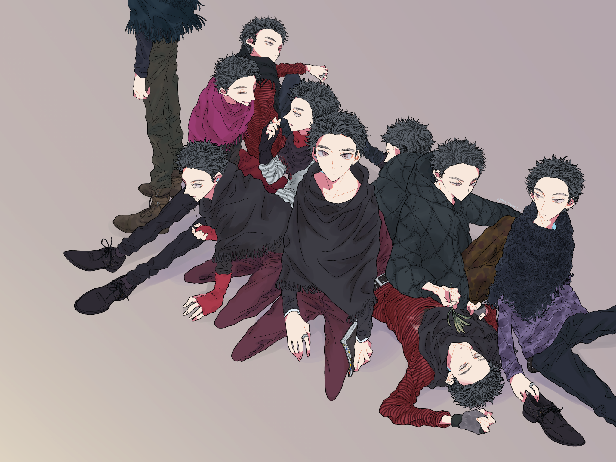 劇中で着用した衣装姿のカイ10人